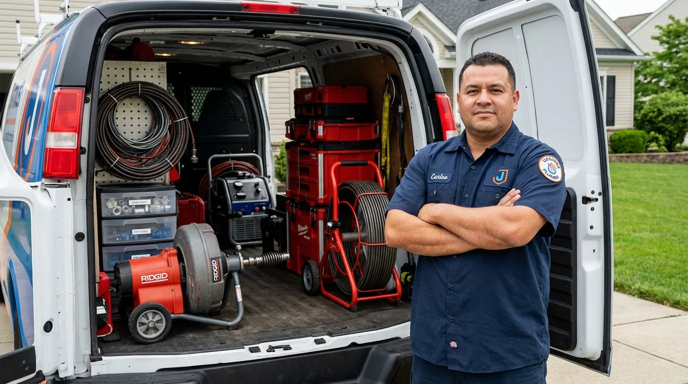 Professional drain cleaning equipment and Johns Plumbing LLC plumber in Blackshear