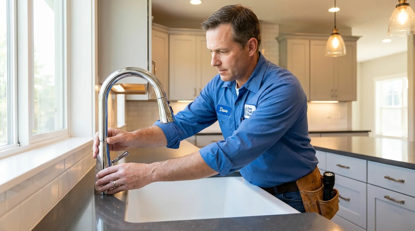 Kitchen faucet installation by Johns Plumbing LLC in Blackshear